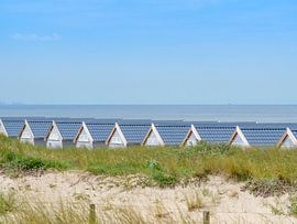 Huizen aan het strand in Nederland