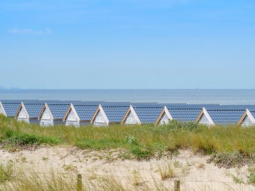 Huizen aan het strand in Nederland