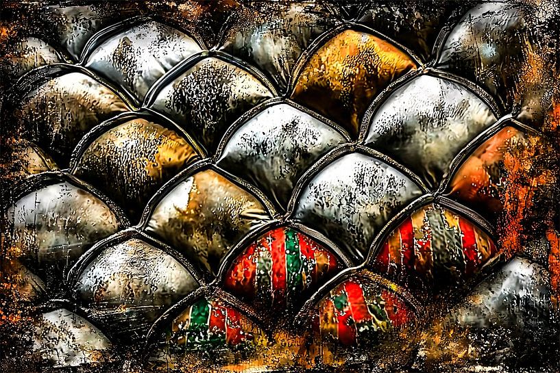Metallic pattern with colour accents by Imperial Art House