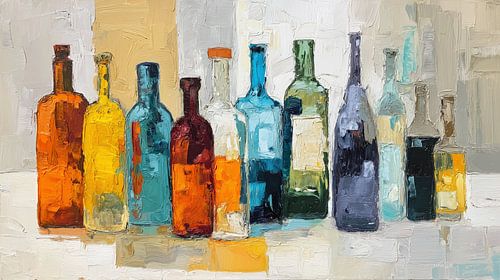 Abstract bottle panorama