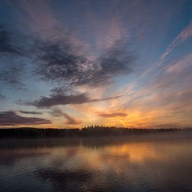 Ochtendsfeer bij de rivier Piteälven van Karin Jähne