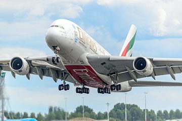 An Emirates Airbus A380-800 took off. by Jaap van den Berg