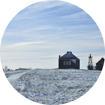 Schokland in de sneeuw