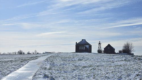 Schokland dans la neige