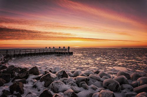 Lever du soleil Afsluitdijk