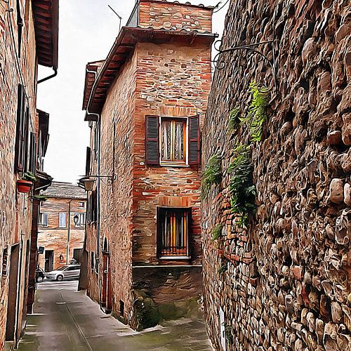 Smal gebouw Citta Della Pieve Umbrië