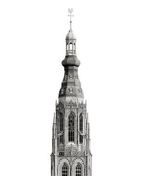 De Grote Kerk, Breda - Art-print van Steven van Ginderen