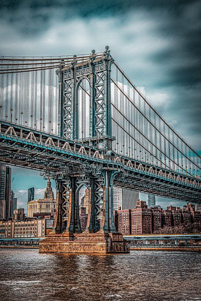 Manhattan-Brücke, New York von Arjan Warmerdam