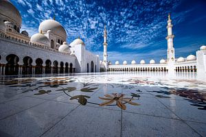 Sol en marbre de la mosquée Sheikh Zayed à Abu Dhabi sur Rene Siebring