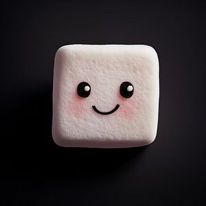 Marshmallow süßes Gesicht Porträt