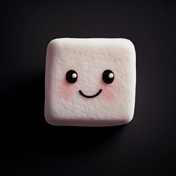 Marshmallow schattig gezicht portret van TheXclusive Art