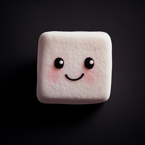 Marshmallow schattig gezicht portret