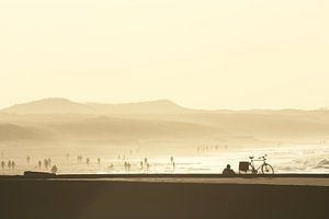 Zonsondergang aan het Scheveningse strand