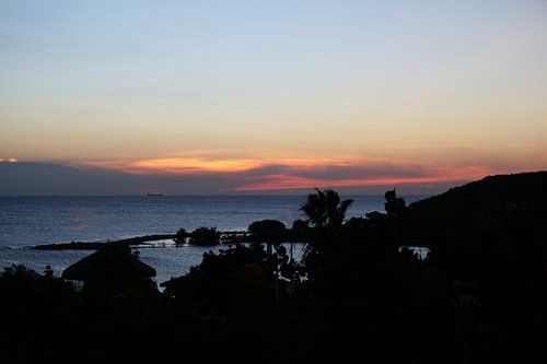 Caribische zonsondergang