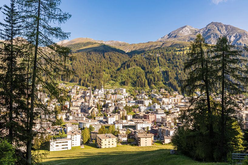 Zomer in Davos - Zwitserland van Werner Dieterich