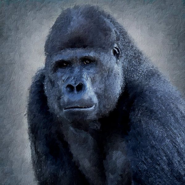 Porträt eines Gorillas (Gemälde) von Art by Jeronimo