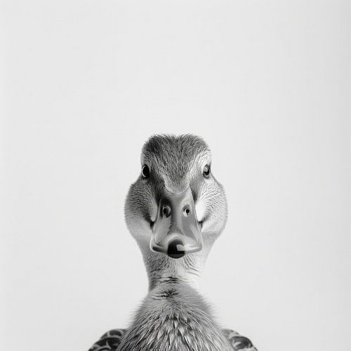 Eend - zwart-wit fotografie