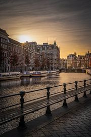 Lever de soleil au Rokin sur Ernesto Schats