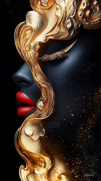 gold - schwarz - rot von Gelissen Artworks