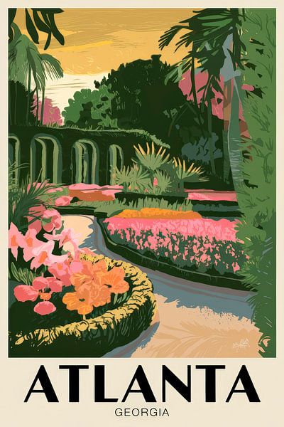 Atlanta, Georgia van Poster Art Shop