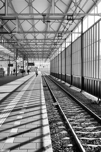 Eindhoven Architecture in black and white. Eindhoven railway station.