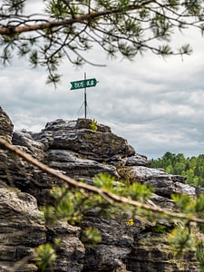 Bielatal in der Sächsischen Schweiz - Blick auf den Daxenstein