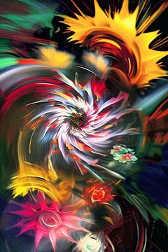 Flower Painting Whirlpool by Preet Lambon
