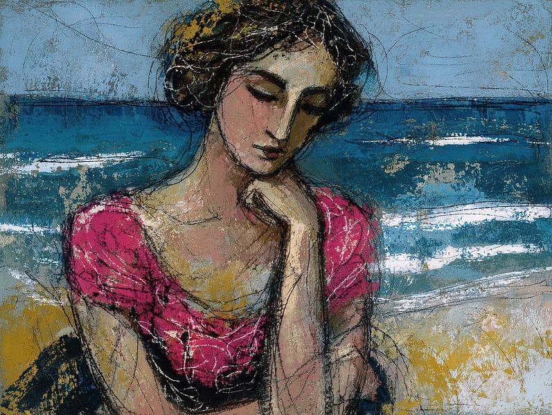 Atlantic Ocean | Pink Woman by Abstract Painting