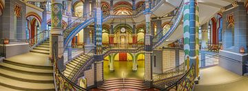 Colourful Architecture of the Landgericht in Halle (Saale)