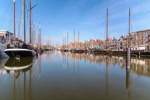 The inner harbor of Harlingen (Friesland / Fryslân, the Netherlands)