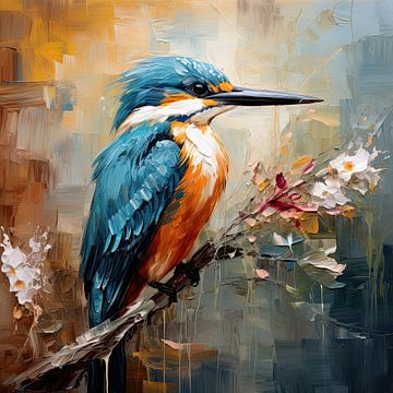 Painting Kingfishers by Blikvanger Schilderijen