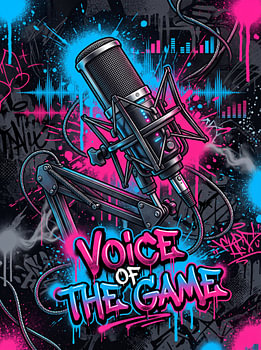 Voice Of The Game Studio Microphone Graffiti Streaming Podcaster Graphic Design