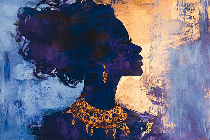 Golden silhouette of strength by Poster Art Shop