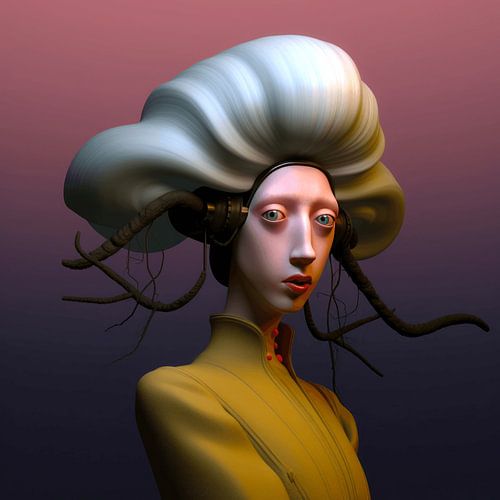 Portret van een fantasiefiguur