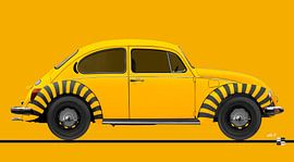 VW Käfer Typ 1 Art Car with stripes von aRi F. Huber