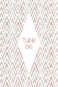 Grafikkunst THINK BIG | Rosegold & Marmor