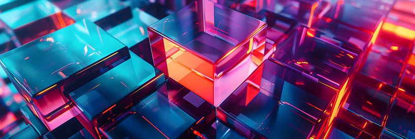 Luminous glass cubes by Jonas Weinitschke