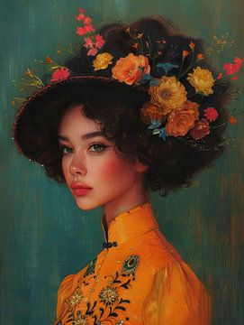 Portret in warme kleurtinten van Carla Van Iersel