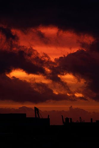 Sonnenuntergang, Rotterdam von Nynke Altenburg
