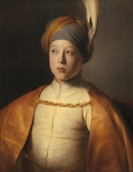 Junge mit Umhang und Turban, Jan Lievens von Meisterhafte Meister