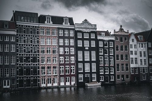 Traditional houses and bridges of Amsterdam
