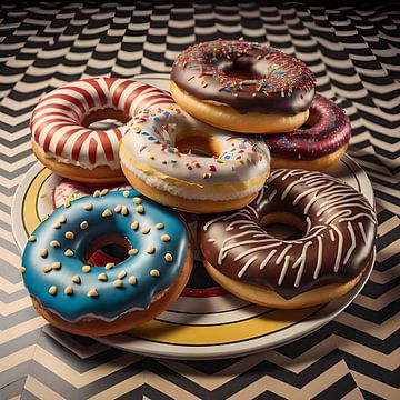 Decorated doughnuts by Gert-Jan Siesling