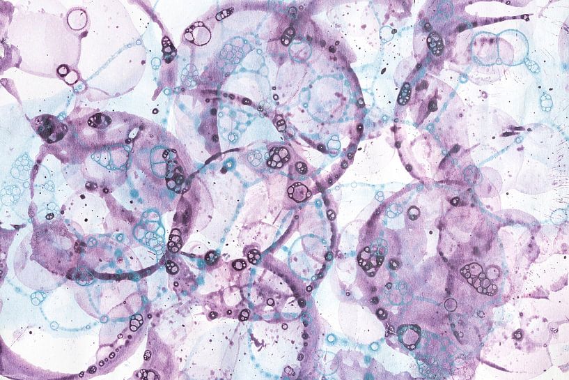 Bulles violettes et bleues claires par Danielle Roeleveld