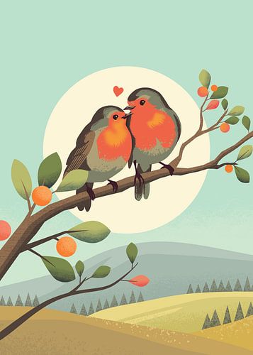 Les Rouge-Gorges Romantiques sur Eduard Broekhuijsen