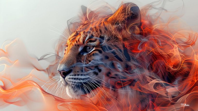 alcohol inkt - tijger van Gelissen Artworks