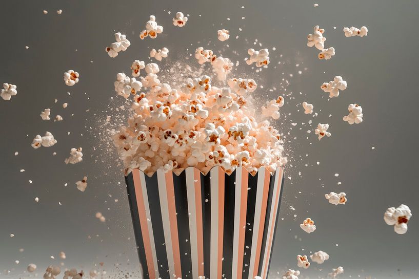 Popcornexplosion aus der Tüte – Spaßig von Poster Art Shop