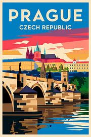 Prague, Czech Republic. by Poster Art Shop