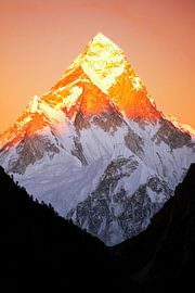 Sunset over a snow-covered peak by Poster Art Shop