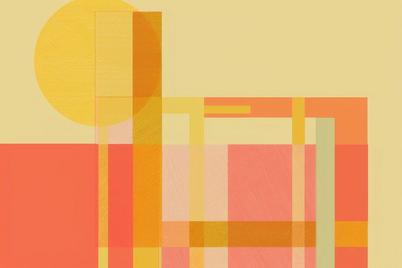 Sonnengeometrie - Abstrakte Formen von Poster Art Shop