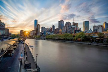 Sonnenuntergang in Melbourne von Rob van Esch